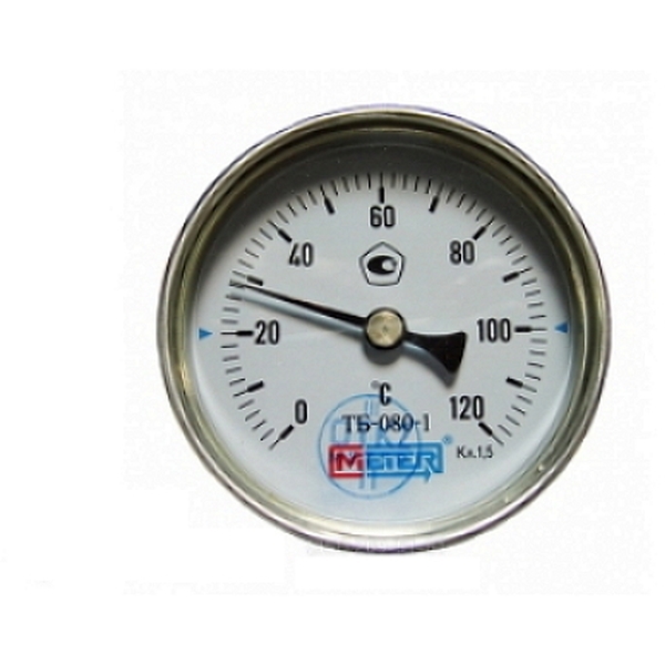 Термометр биметалл ТБ80 осевой 120С L=80 Россия
